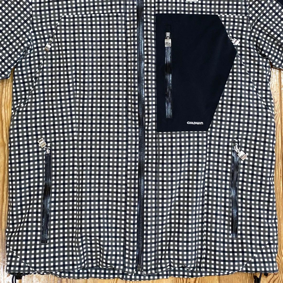 ❤️GOLDWIN❤️ゴールドウイン❤️スキーウェア❤️白黒チェック柄❤️L❤️美品❤️
