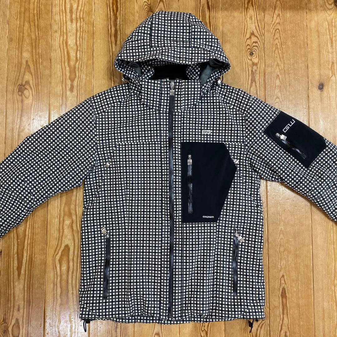 ❤️GOLDWIN❤️ゴールドウイン❤️スキーウェア❤️白黒チェック柄❤️L❤️美品❤️