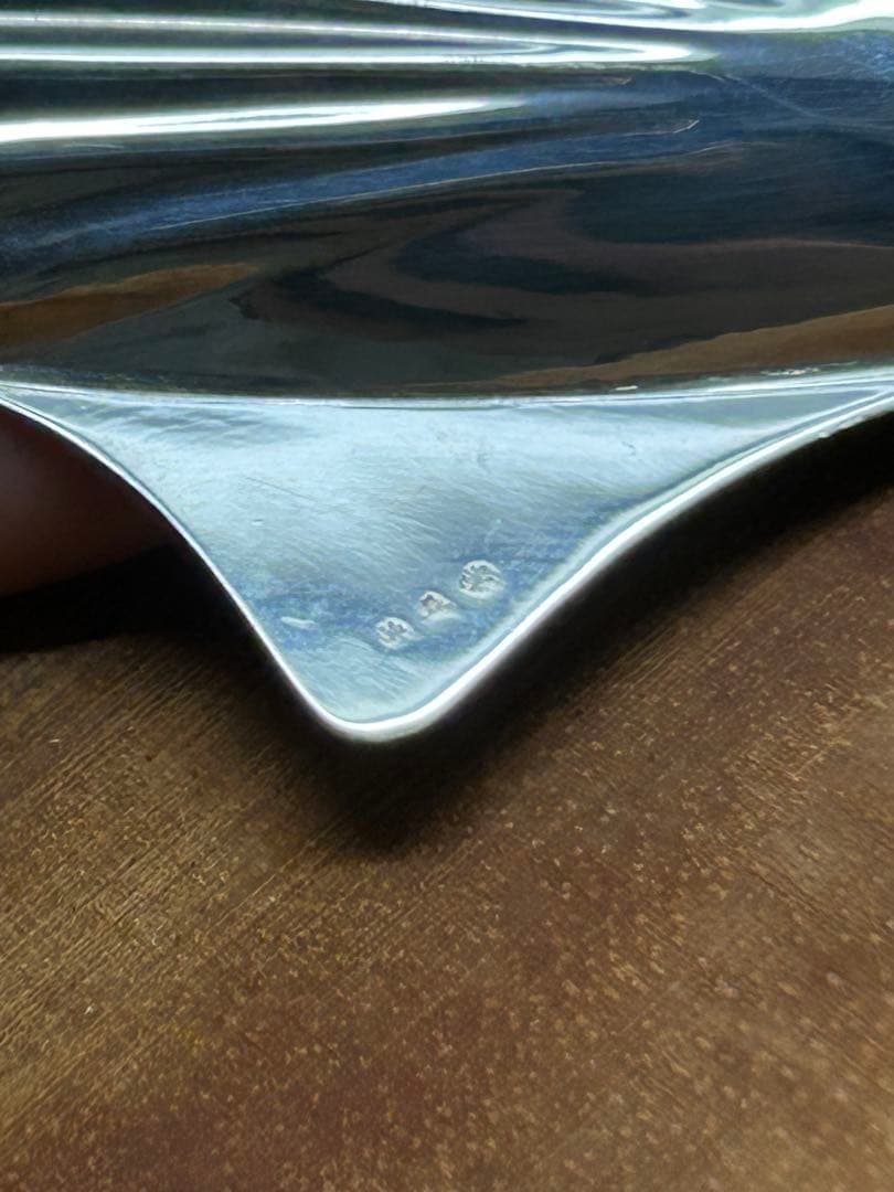 純銀　小物入れ　皿　貝デザイン