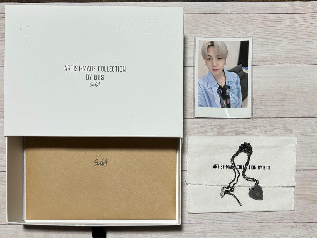 【SUGA】アーティストメイド ギターピック ネックレス 一式【ユンギ】