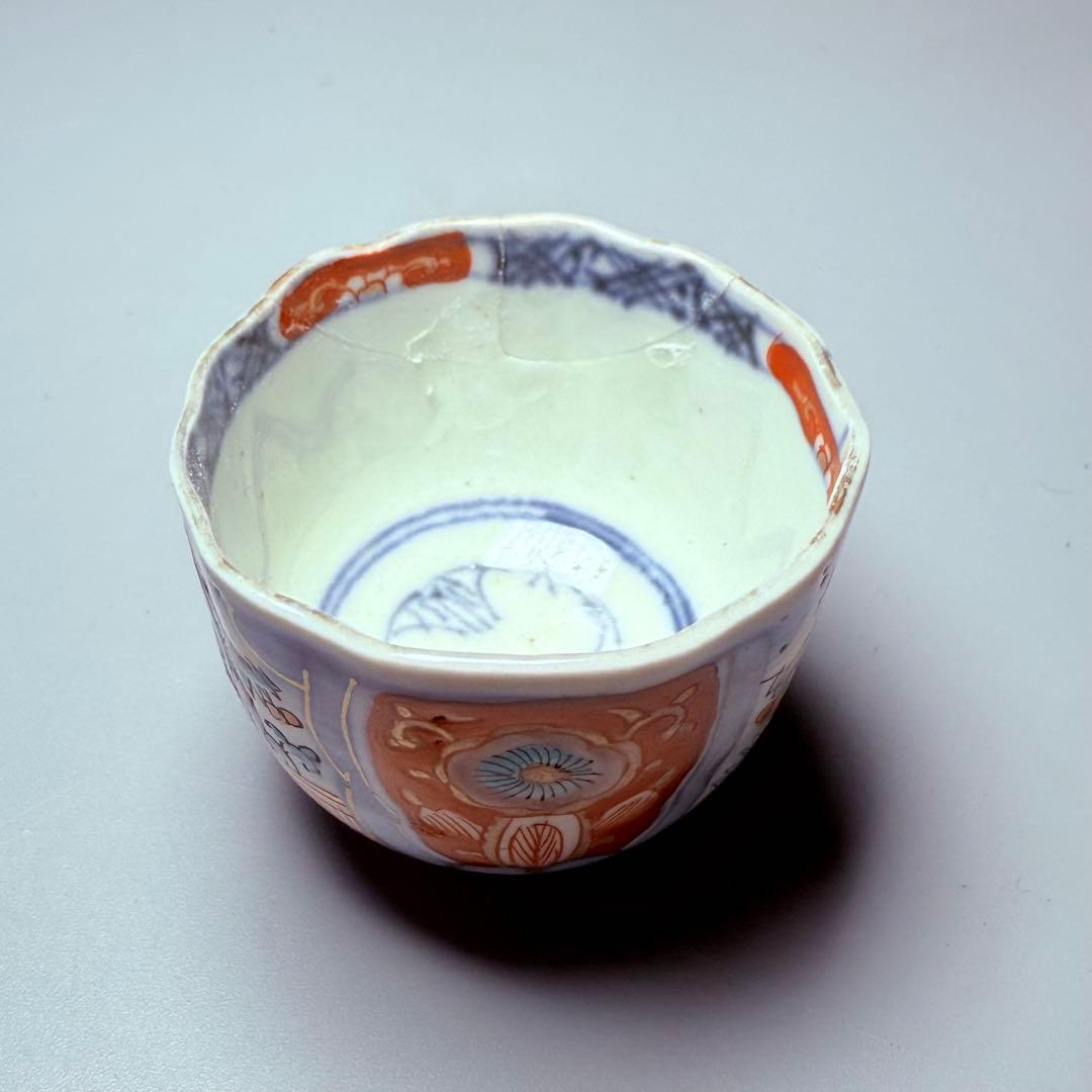 色絵花鳥図猪口10客　色絵鳳凰図向付5客