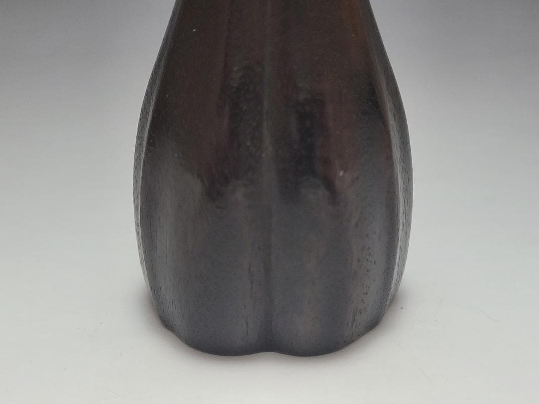 紫 檀造 一輪挿し 花瓶 明清時代 高さ約12cm