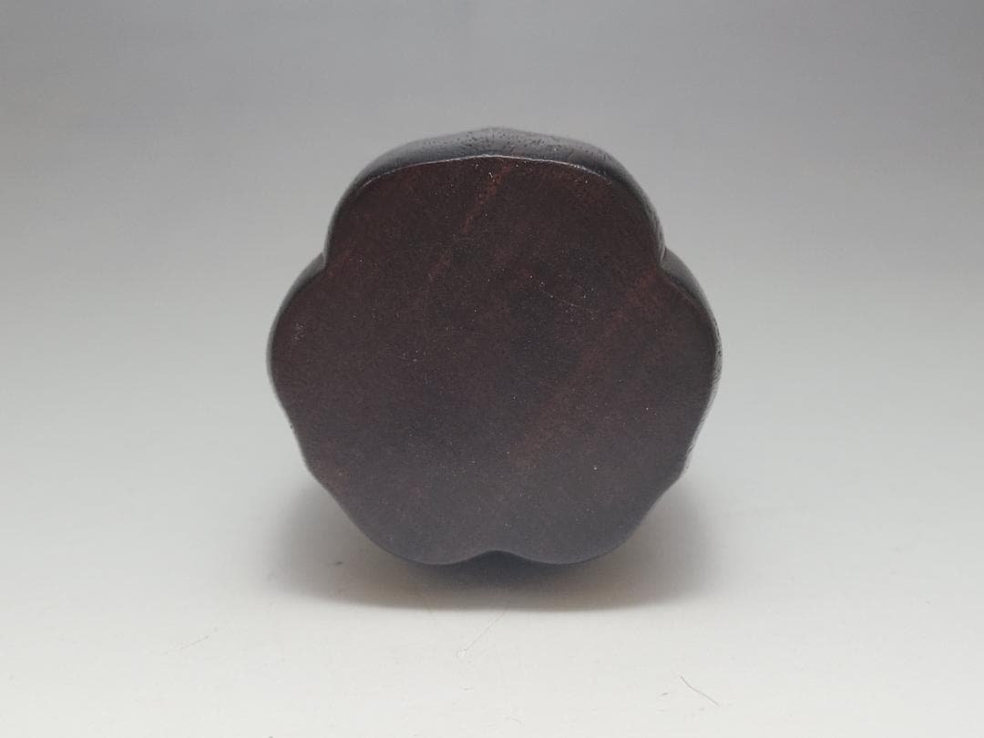 紫 檀造 一輪挿し 花瓶 明清時代 高さ約12cm