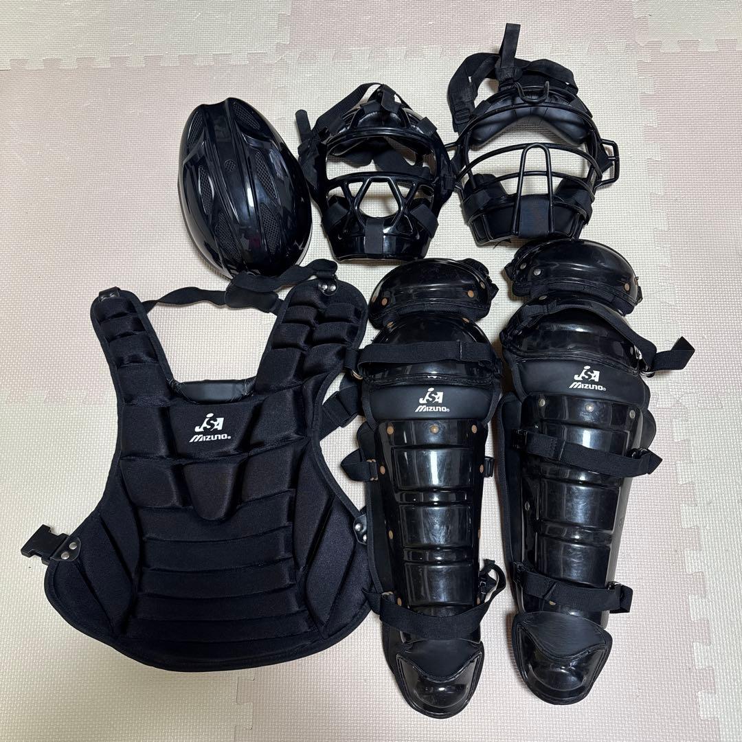 Mizuno ブラック キャッチャー防具セット
