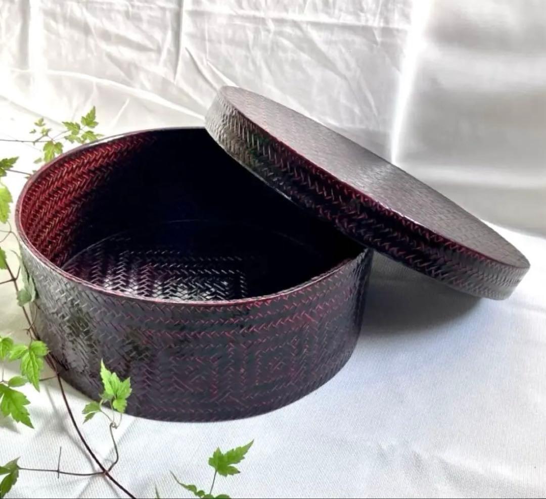 週末お値下げ✅当時物✅籃胎漆器/亀甲茶櫃/伝統工芸品