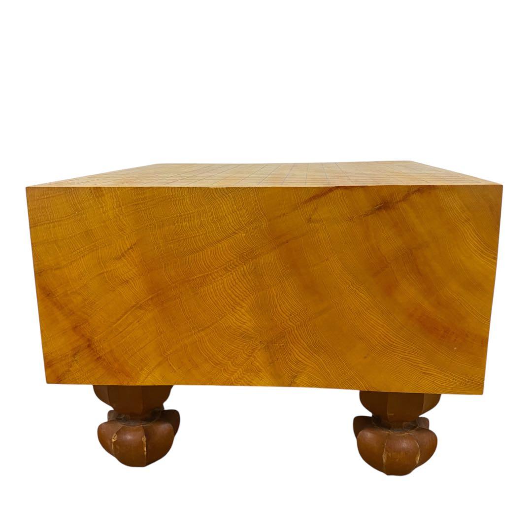 碁盤　本榧　ヘソ付　脚付　厚み19.5cm へそあり 囲碁盤　約22kg ケース