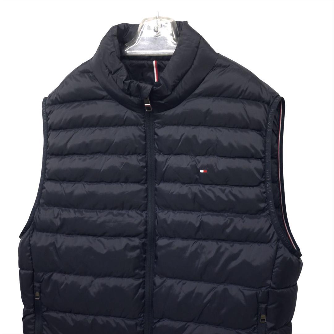 新品 トミーヒルフィガー THPROTECT 軽量 耐水 中綿 ベスト L 紺