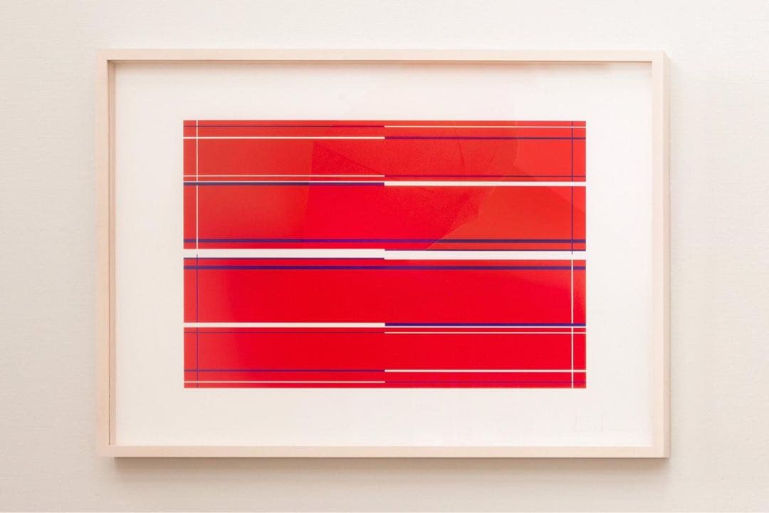 佐藤可士和「B1ポスター LINES#1#2#3」シルクスクリーン 3枚額なし