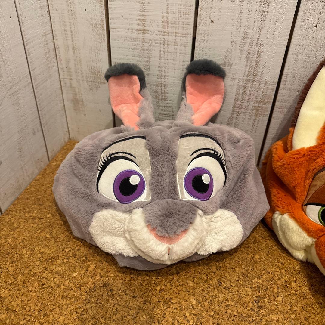 ズートピア ニックとジュディのぬいぐるみキャップ　ファンキャップ