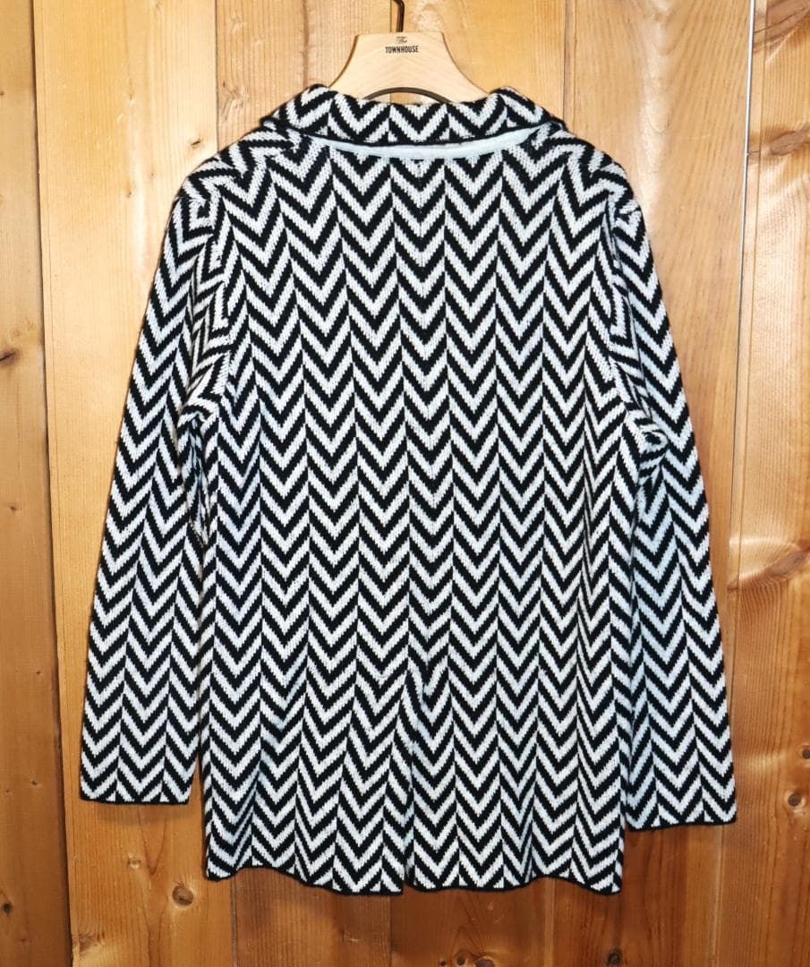 新品 マスターバニー ヘリンボーン ウールニット 2B ジャケット (4/M)Ⓗ