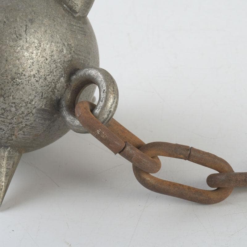 アンティーク　銅製　武具　モーニングスター　朝星棒　装飾品　N　9360