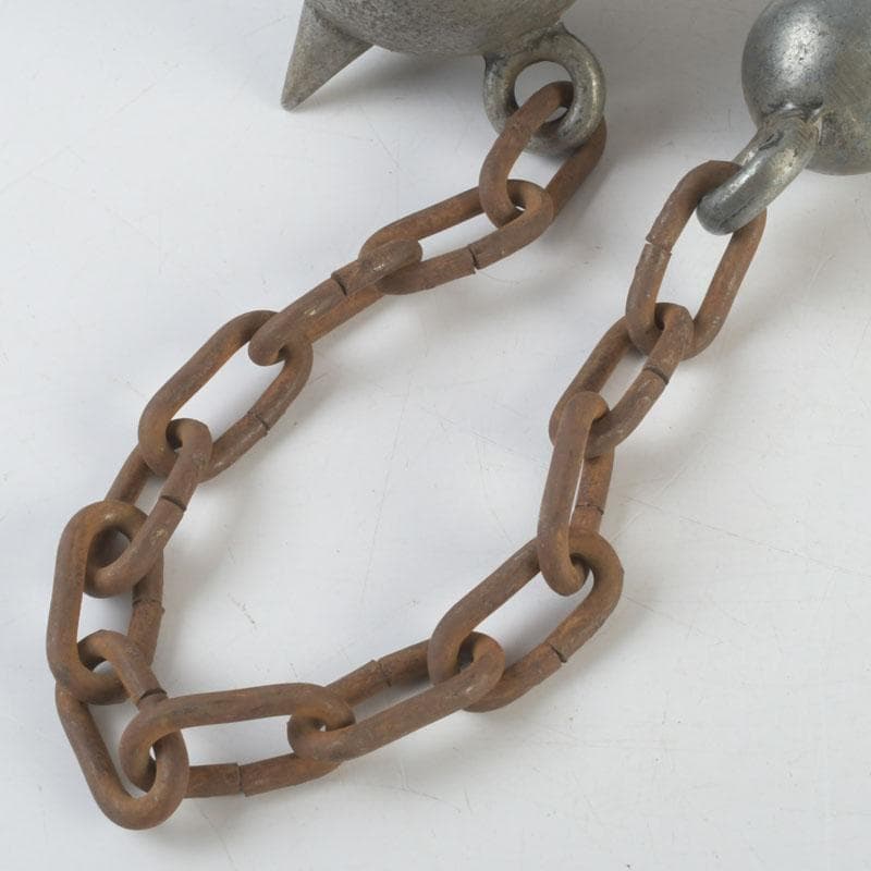 アンティーク　銅製　武具　モーニングスター　朝星棒　装飾品　N　9360