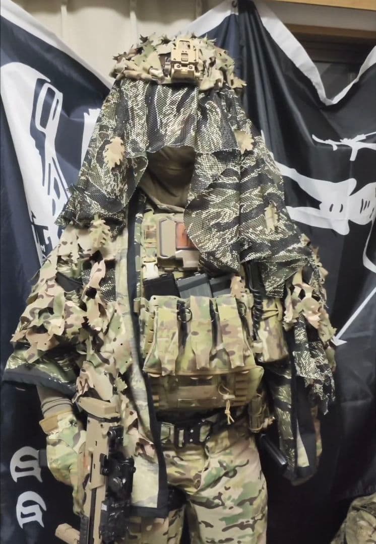 マルチカモ ライトウェイト アサルト ギリースーツサバゲー ギリー アサルトギリ