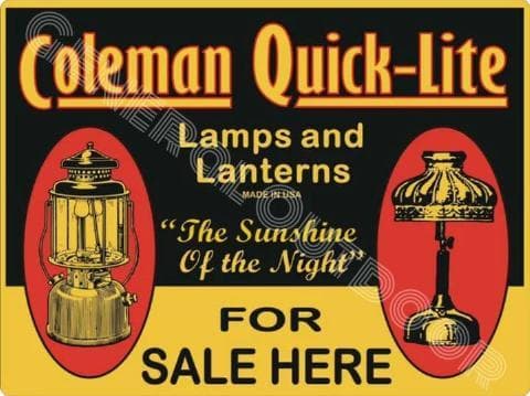 コールマン　ヴィンテージ風　ブリキ看板【8枚セット】7368320