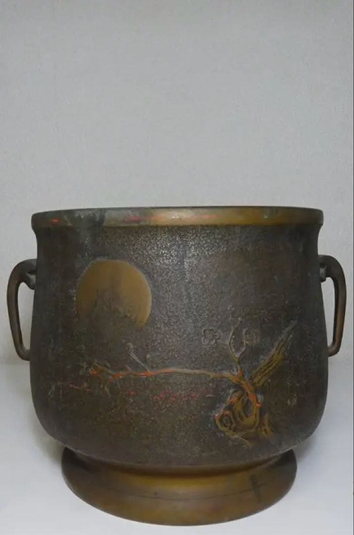 ２つ揃えの火鉢（一対）アンティーク＜25b19＞