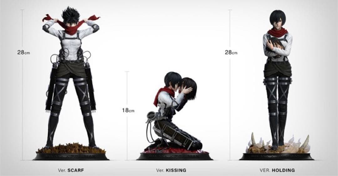 進撃の巨人 エレン ミカサ フィギュア ガレージキット