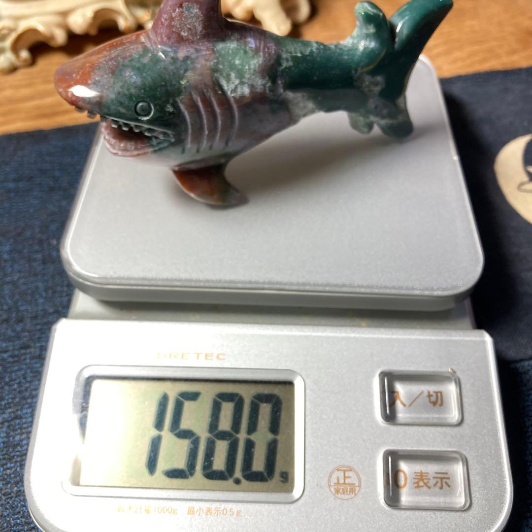 ♪(๑ᴖ◡ᴖ๑)♪海の暴れん坊、大理石のサメくん‼︎ のオブジェ