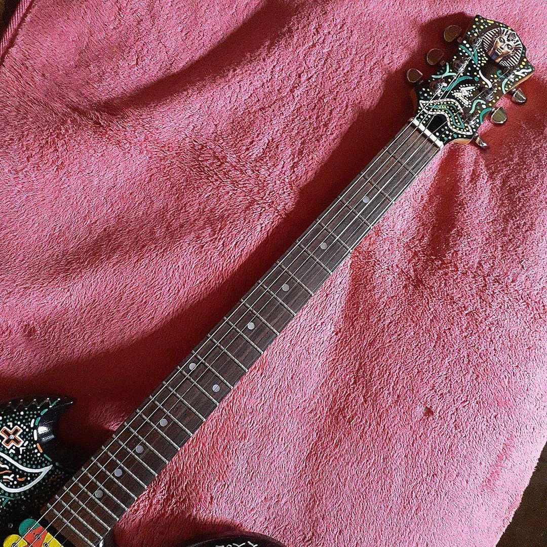 【良・美品】アメーバペイント・hideモデル。モッキンバードエレキギター。