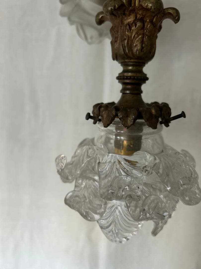 フランスアンティーク ローズリボンランプ