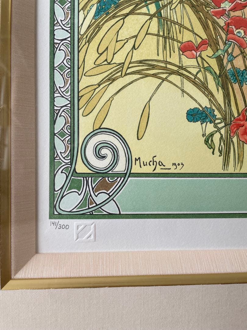 ミュシャ 四季 夏 1900 Var.5 リトグラフ