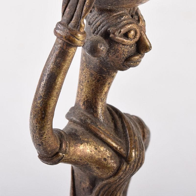 東南アジア　アフリカン美術　古銅　人物像　置物　V　7924