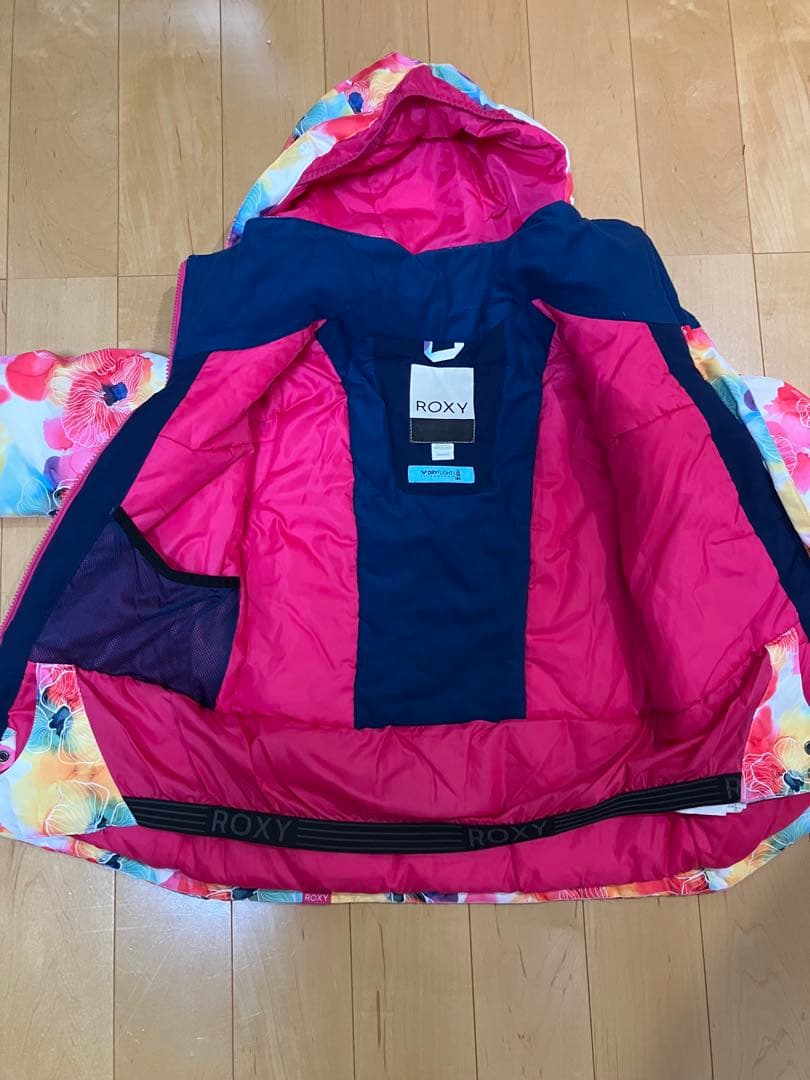 ROXY キッズ スノーウェア上下セット 130cm-140cm※グローブ付