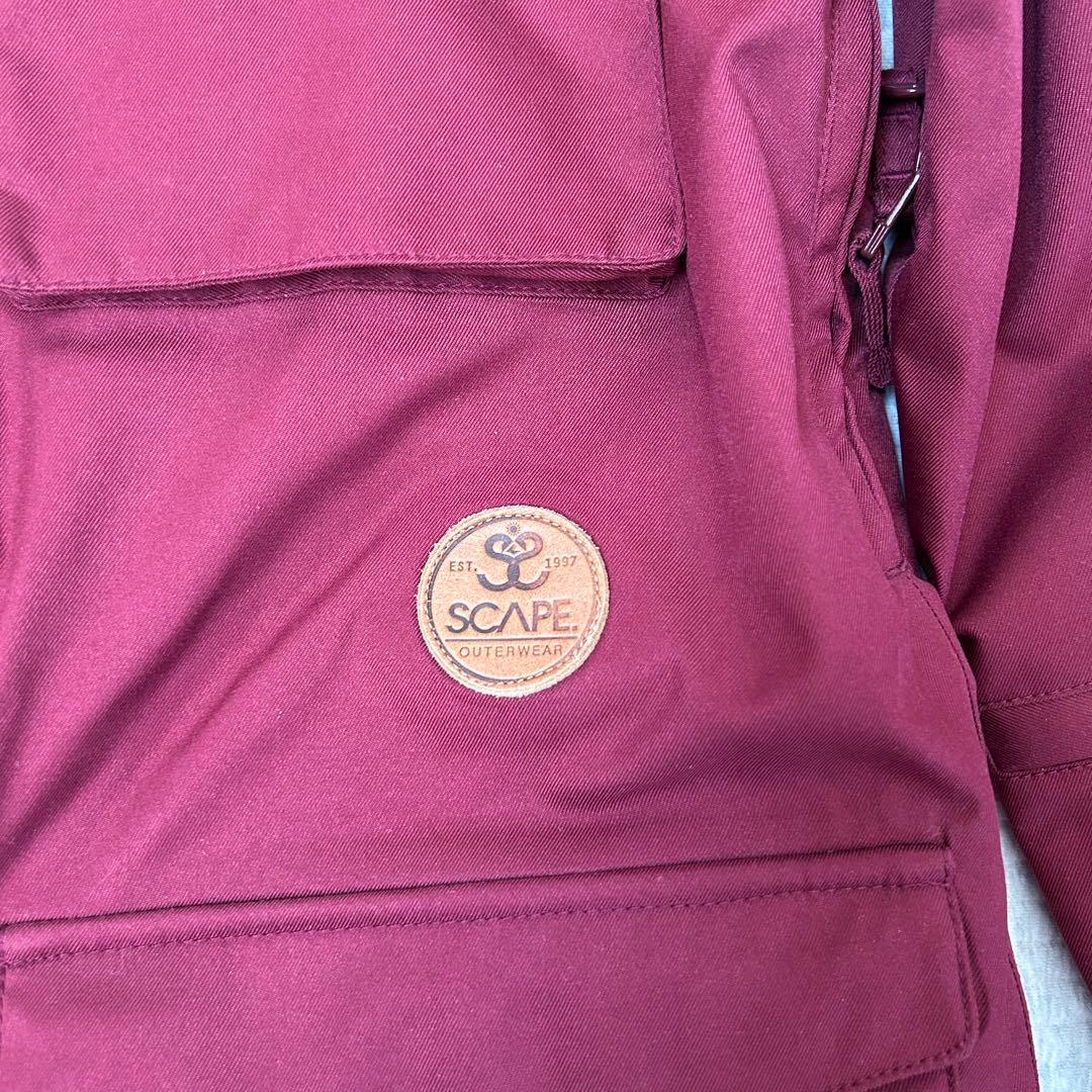 SCAPE スノーボードジャケット 赤/茶色