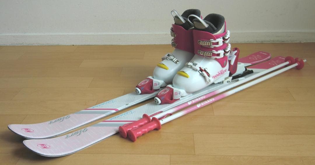 ■■送料無料■Hart■子供用スキーフルセット■板118靴22■WAX済■■