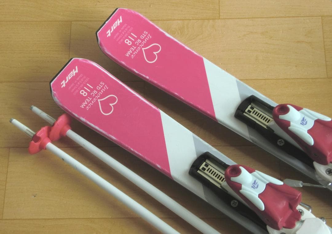 ■■送料無料■Hart■子供用スキーフルセット■板118靴22■WAX済■■