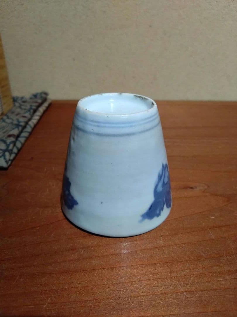 古伊万里 こんにゃく印判 大根と蕪 猪口 古印判 蒟蒻印判 民藝