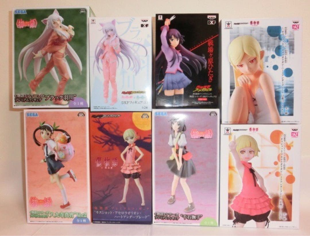 西尾維新　化物語　傷物語　千石撫子　戦場ヶ原ひたぎ　羽川　等　フィギュア　計8個