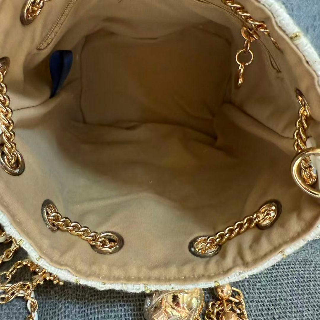 最終値下げ非売品 CHANEL ノベルティ ネイビー ツイード バケットバッグ