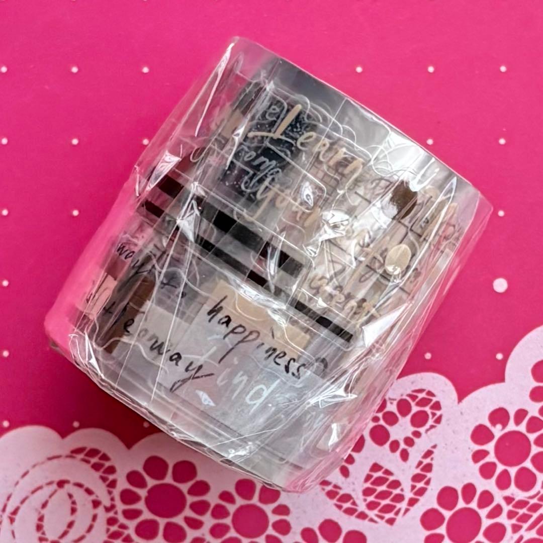 PET 随想笔记 ダイカット加工 4.5cm×6m 海外マスキングテープ　英字