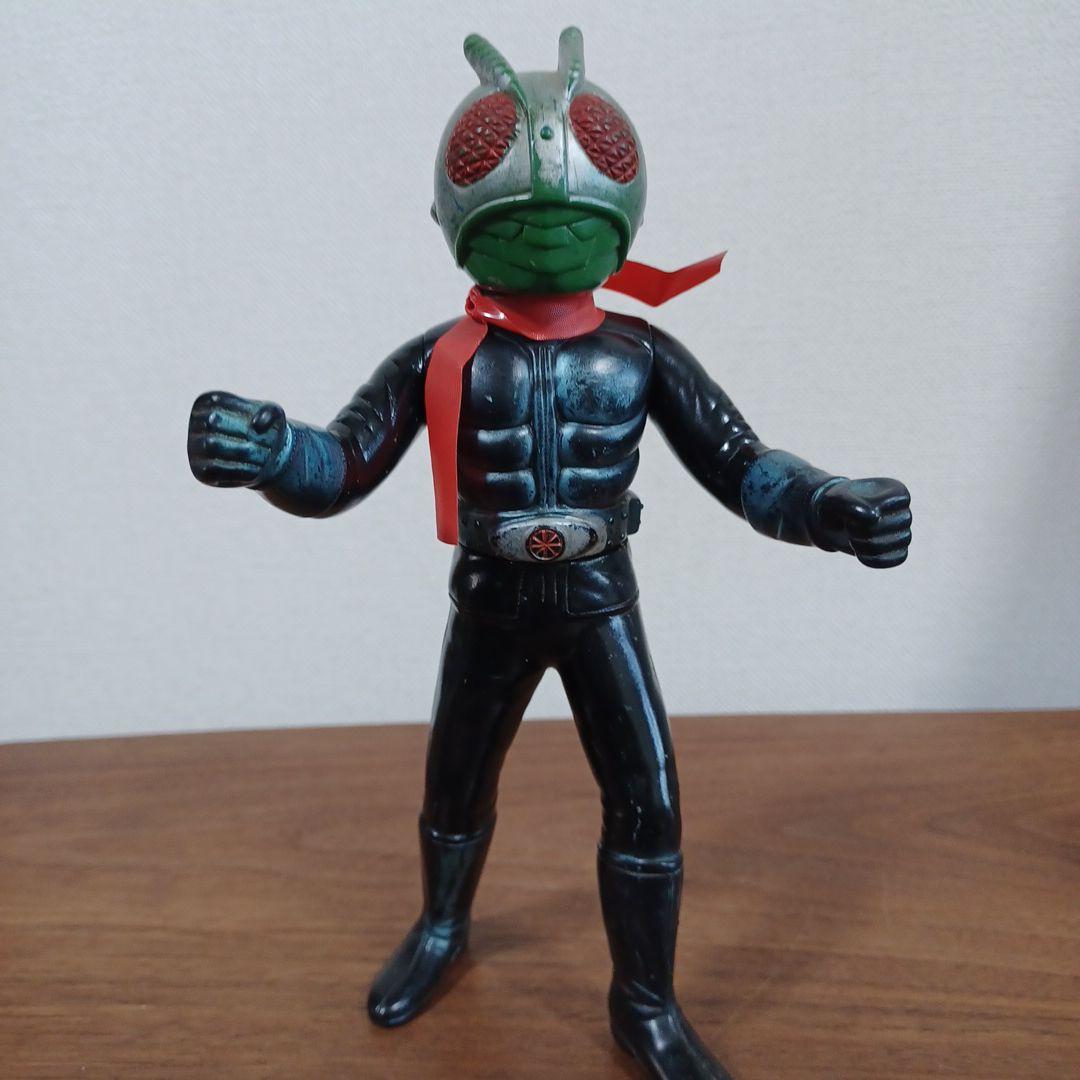 当時もの旧バンダイ社製　仮面ライダー１号＆２号　希少ソフビフィギュア２体セット