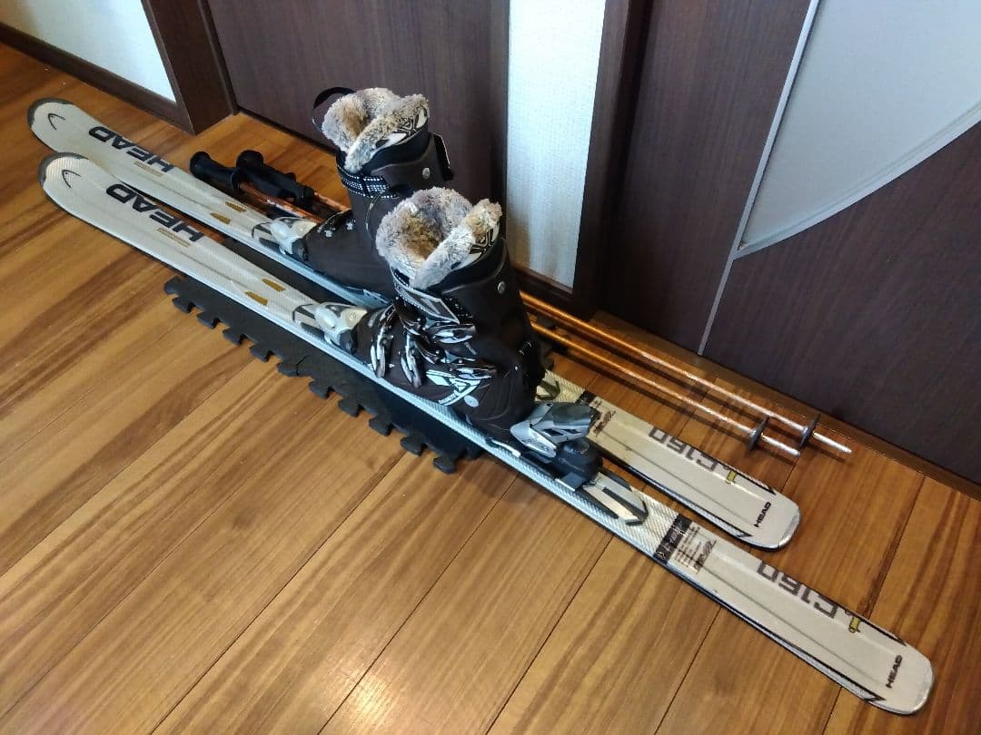 高級【ハイエンド】HEAD 学生・男女兼用 スキーセット メンテ・WAX済み✔