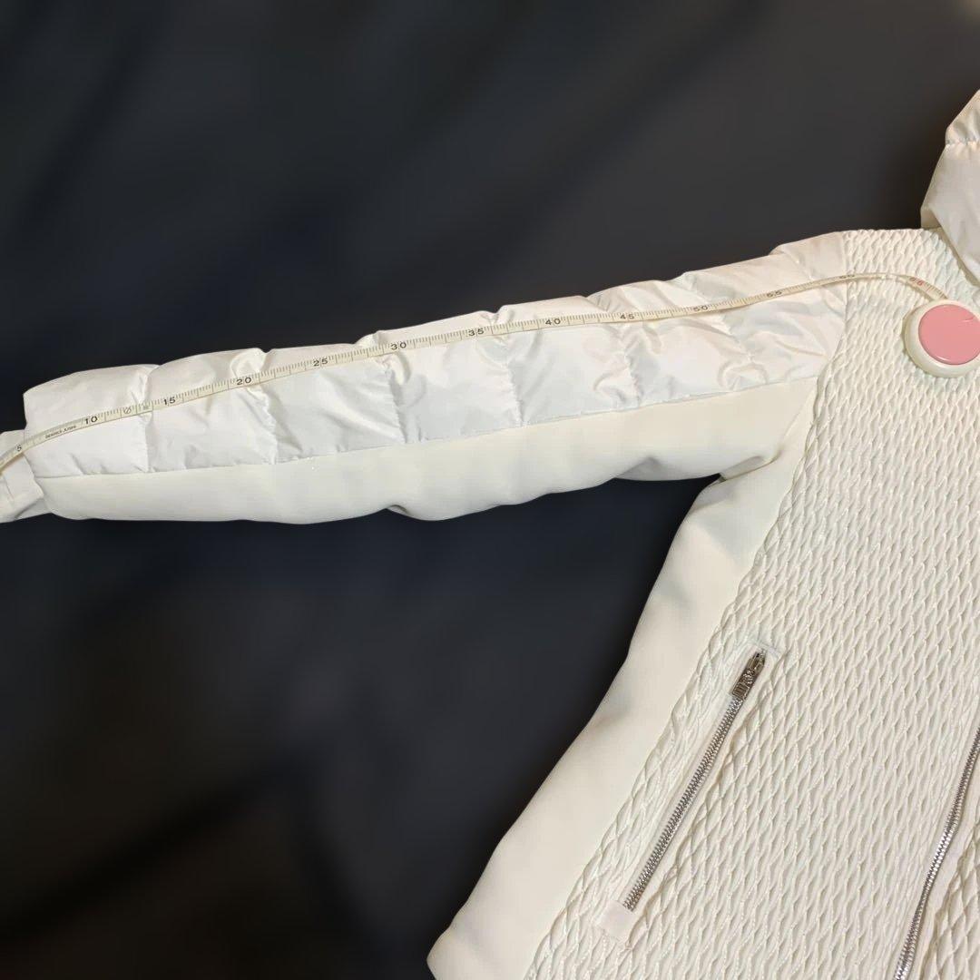 fusalp スキーウェアフード付きホワイトダウンジャケット