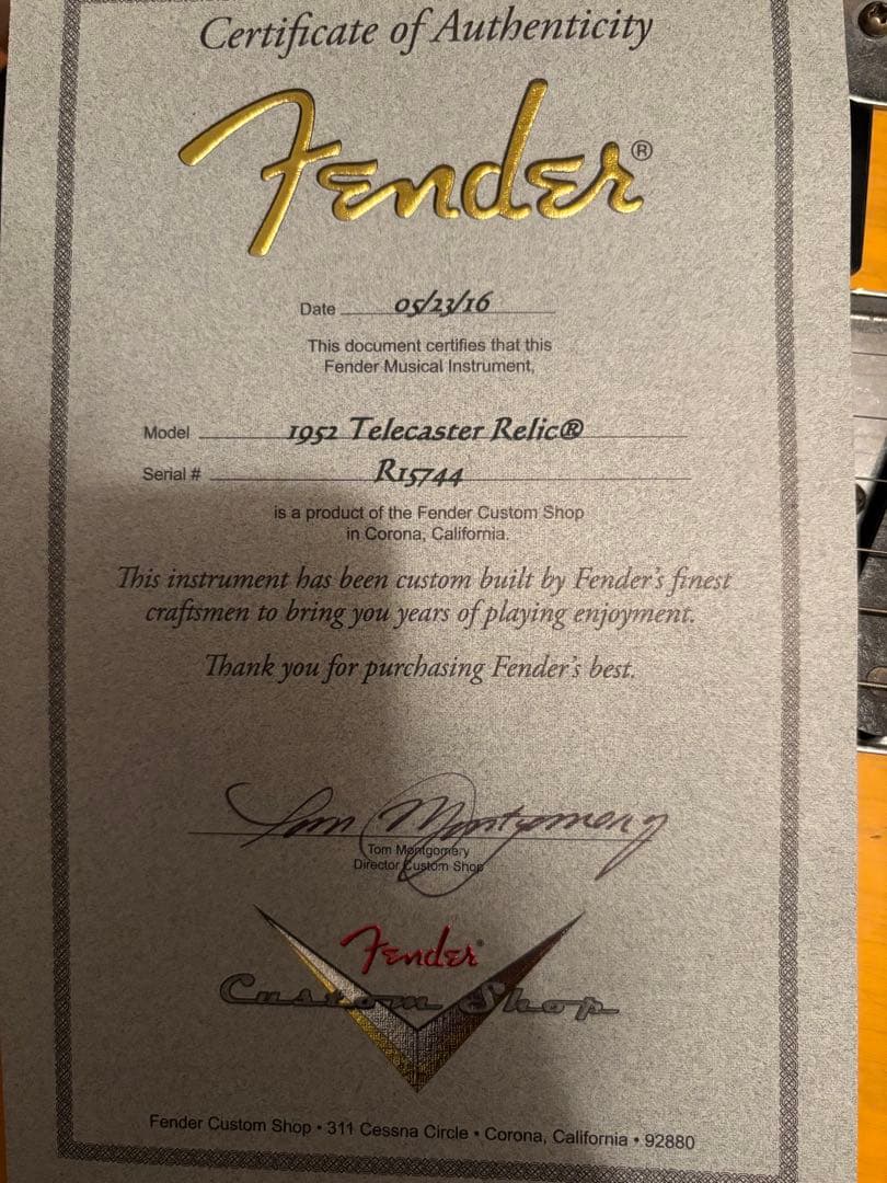 特価！Fender Custom Shop Telecaster 1952