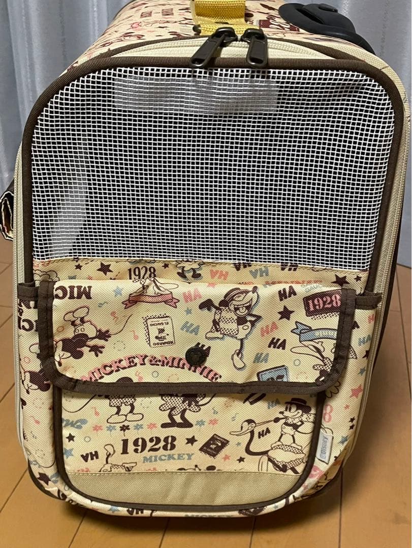 キャスター付きペットキャリー/ディズニー(ミッキー＆ミニー)柄