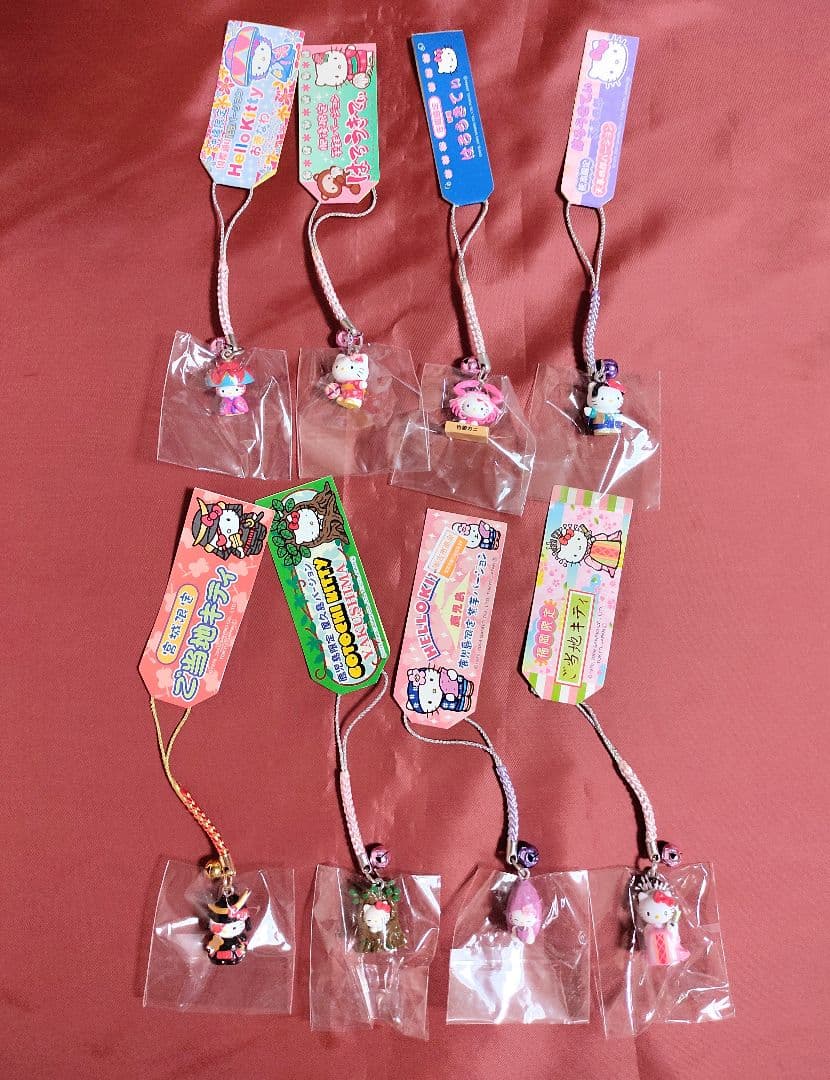ハローキティーグッズ12点 はろうきてぃご当地根付けストラップ他