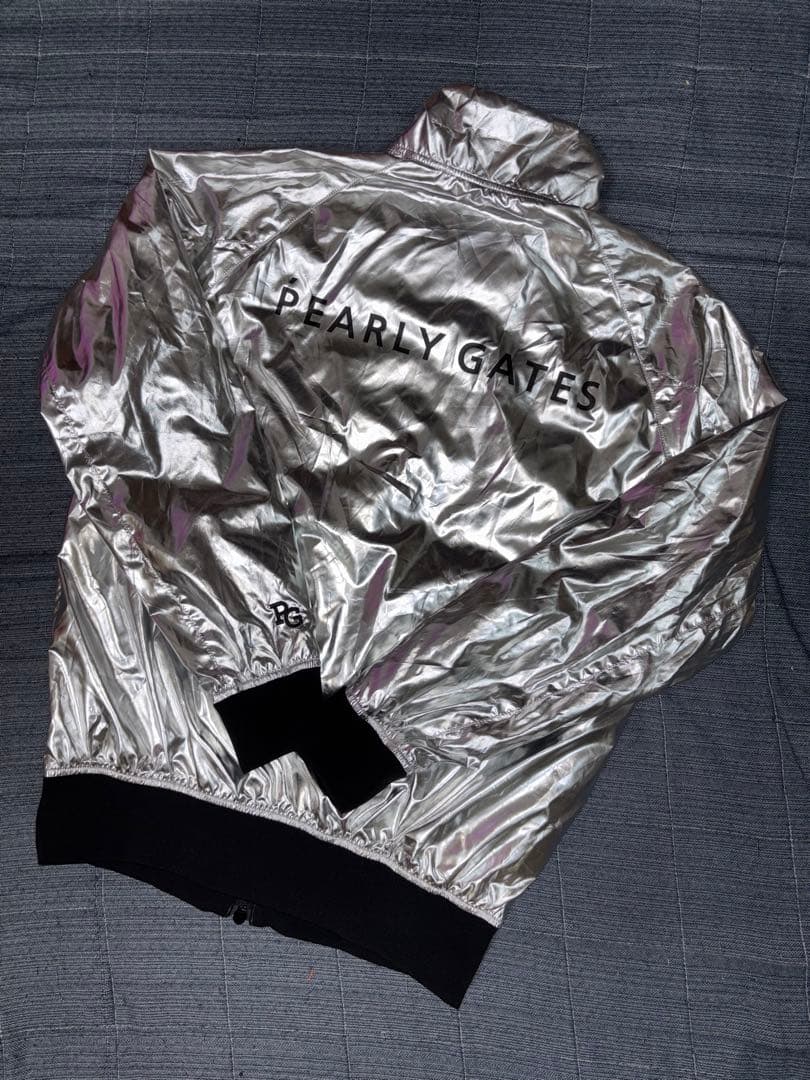 （超美品）パーリーゲイツ、プラチナシルバー、ジップジャケット、ブルゾン、サイズ4