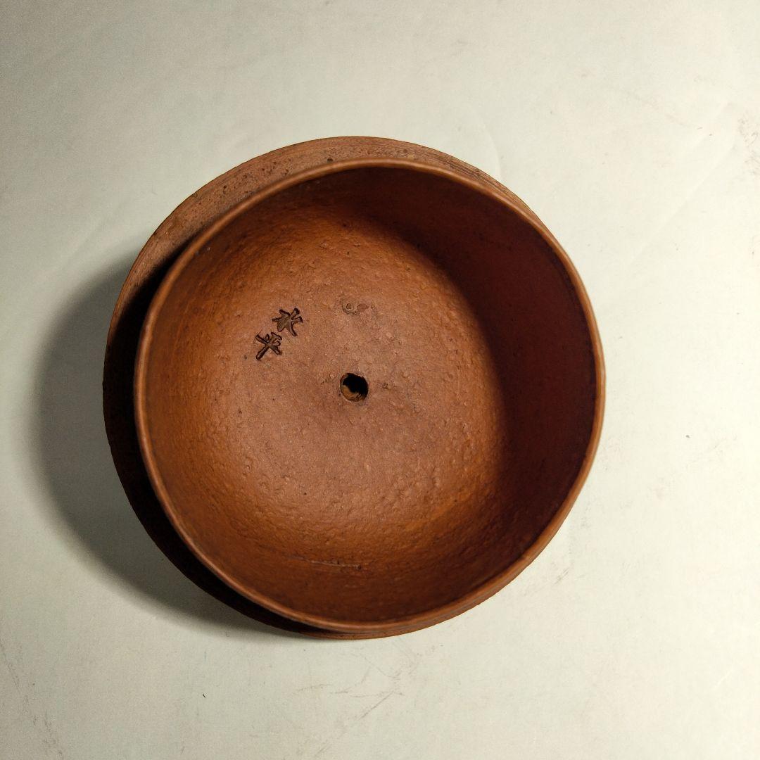 M156-2 荊渓恵孟臣製 水平刻 紫砂朱泥壷 朱泥急須 時代古作 煎茶道具　D