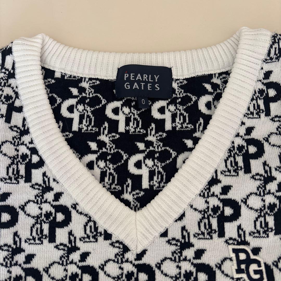 PEARLY GATES Vネックニットベスト　スヌーピー
