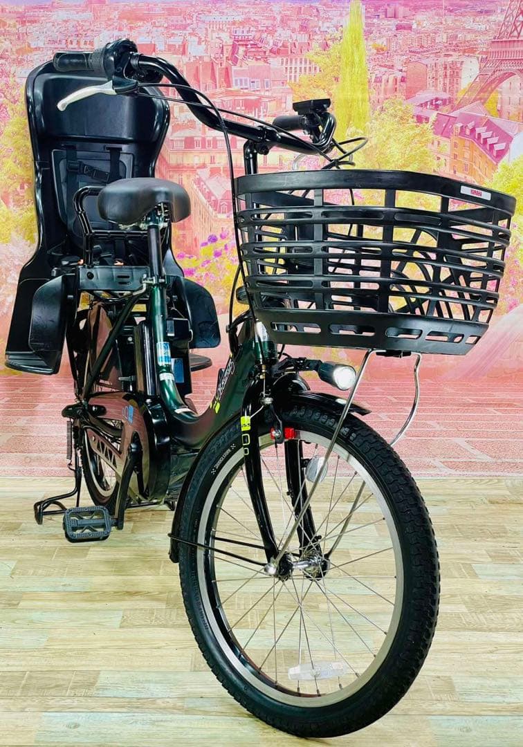 K2116 電動自転車ヤマハ子供乗せ 20インチ グリーン 8.7Ah