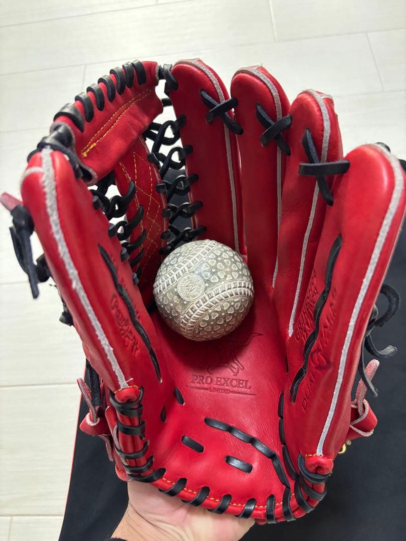 Rawlings 外野用軟式グローブ 赤