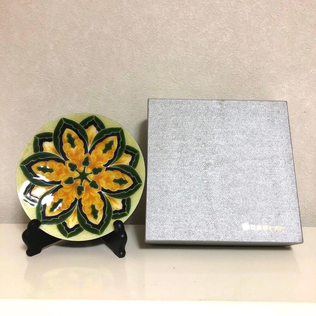 安藤七宝店　銀彩七宝皿