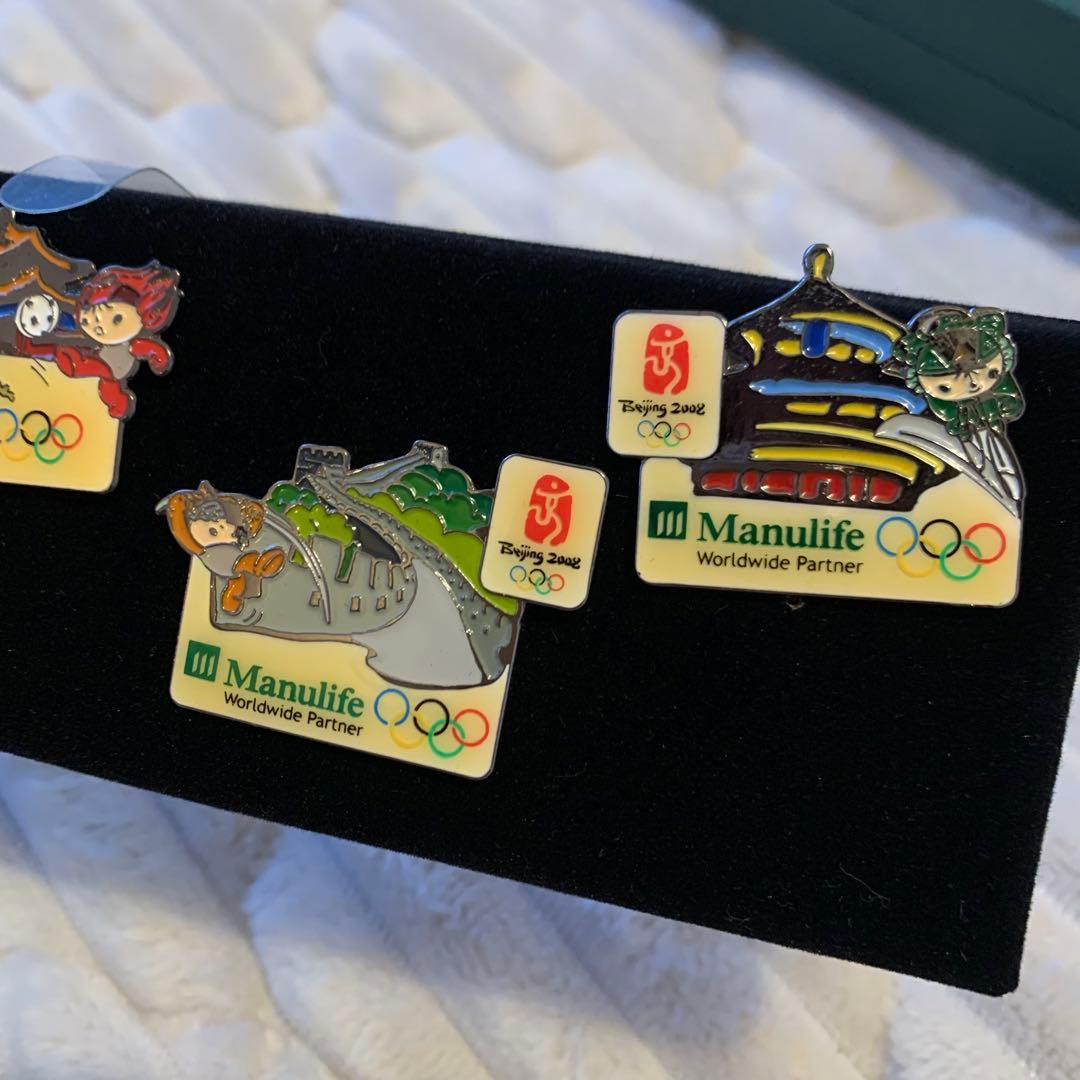 北京オリンピック マニュライフ生命 ピンバッチ 5個 激レア出品