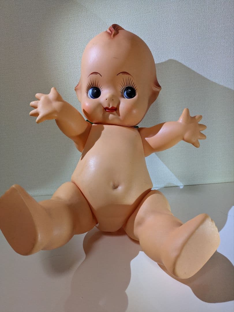 キューピー人形　緑羽根付き　特大 約55cm