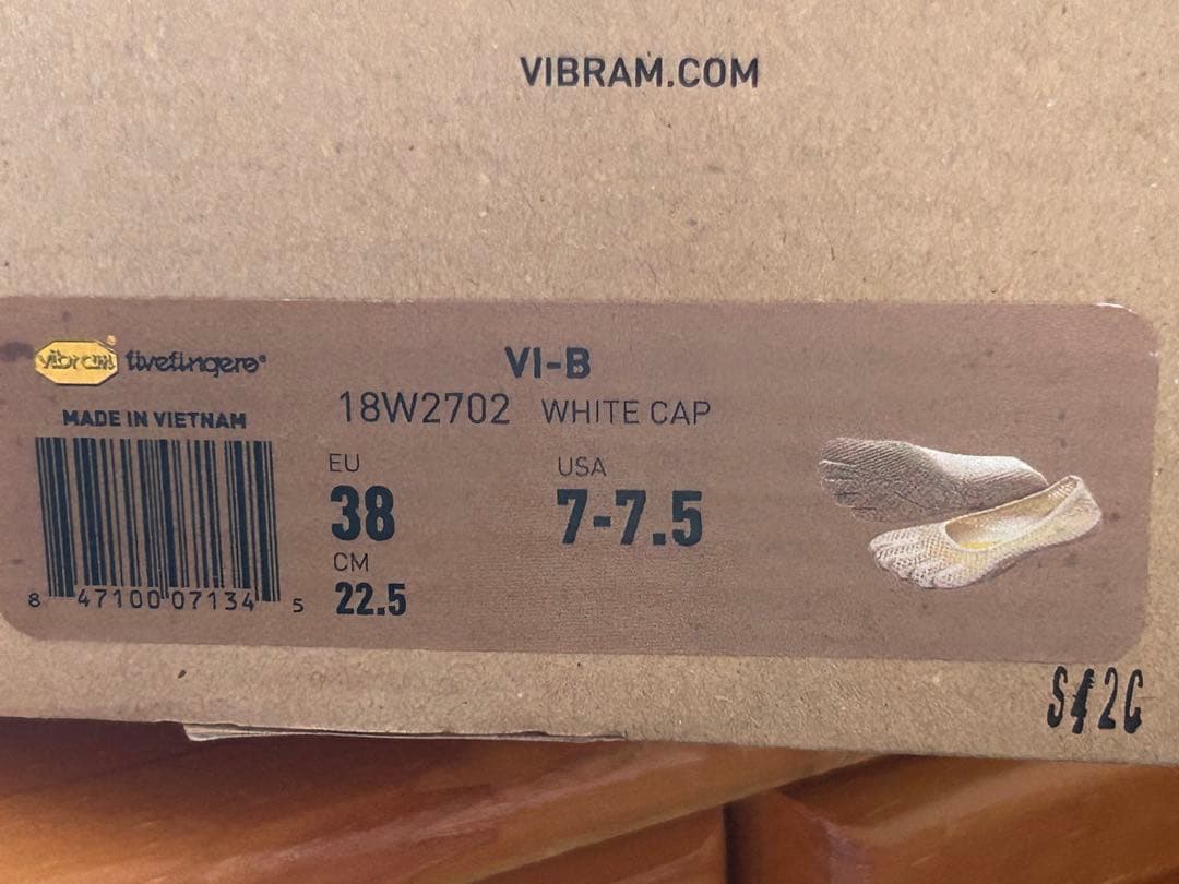 ビブラムVi-B、five fingers 22.５センチ、ホワイト