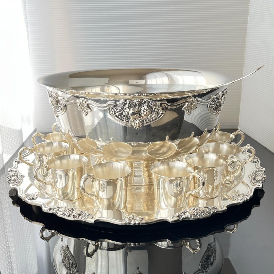 【WALLACE】 果実のパンチボウル / ワインクーラー パンチカップ12個