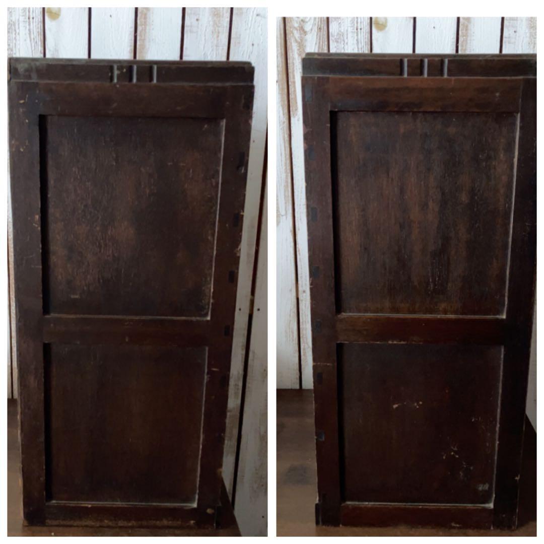 ヴィンテージ　レトロ　迫力のある　木製7段チェスト ダークブラウン　小引き出し